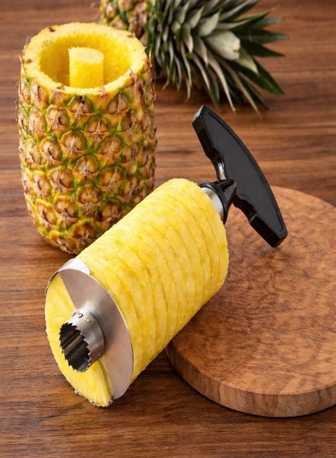 Dimitra Kitchen Pineapple Corer and Slicer Tool Stainless Steel Pineapple Cutter for Easy Core Removal & Slicing Super Fast Pineapple Slicer and Corer Tool - Image 2